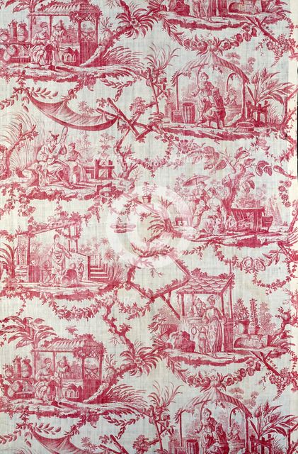 Chinoiseries (Furnishing Fabric), France, c. 1780. Creator: Christophe-Philippe Oberkampf.