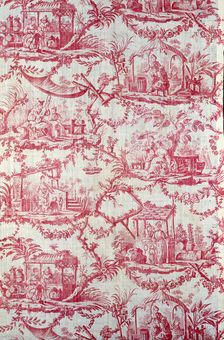 Chinoiseries (Furnishing Fabric), France, c. 1780. Creator: Christophe-Philippe Oberkampf