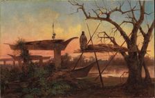 Chinook Burial Grounds, c1870. Creator: John Mix Stanley