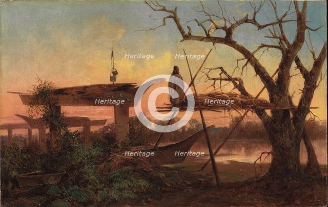 Chinook Burial Grounds, c1870. Creator: John Mix Stanley.