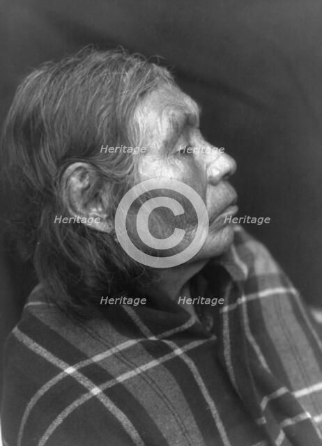 Chinook female profile, 1910, c1910. Creator: Edward Sheriff Curtis.