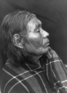 Chinook female profile, 1910, c1910. Creator: Edward Sheriff Curtis