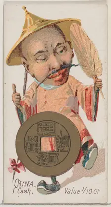 China, 1 Cash, from the series Coins of All Nations (N72, variation 1) for Duke brand ciga..., 1889. Creator: Unknown