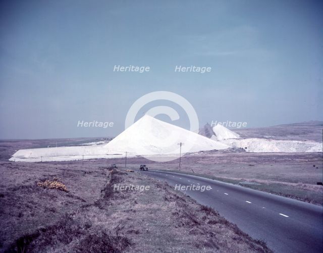 China clay mines near Bodmin, Cornwall, c1955. Creator: Arthur Charles Kirby Ware.