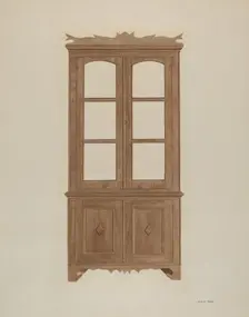 China Closet, c. 1940. Creator: Grace Bolser