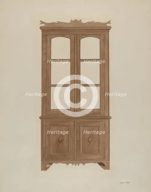 China Closet, c. 1940. Creator: Grace Bolser.
