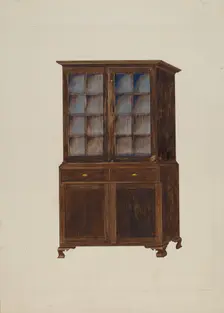 China Cupboard, 1935/1942. Creator: George Fairbanks