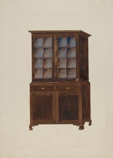 China Cupboard, 1935/1942. Creator: George Fairbanks