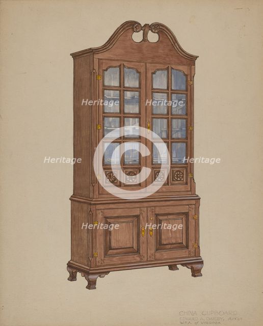 China Cupboard, c. 1939. Creator: Edward A Darby.