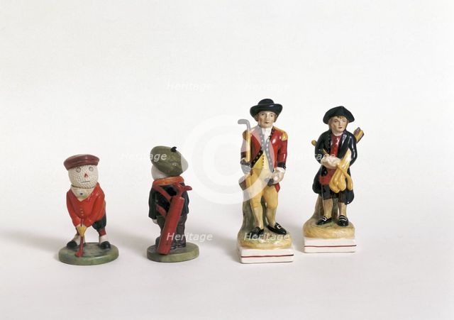 China figures, c1900-1918. Creator: Unknown.