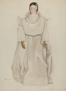 China Headed Doll, 1935/1942. Creator: William Paul Childers