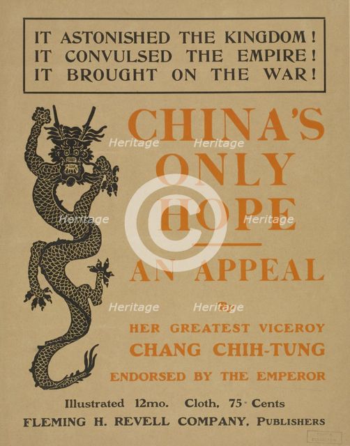 China's only hope, c1895 - 1911. Creator: Unknown.