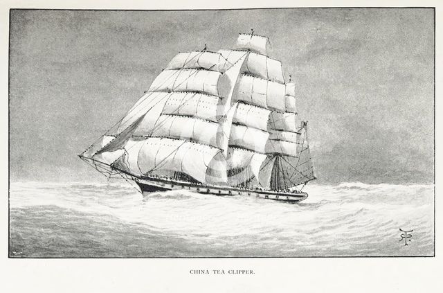 China Tea Clipper, 1896.  Creator: Robert Taylor Pritchett.