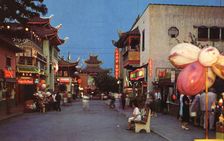 Chinatown, Los Angeles, California, USA, 1956
