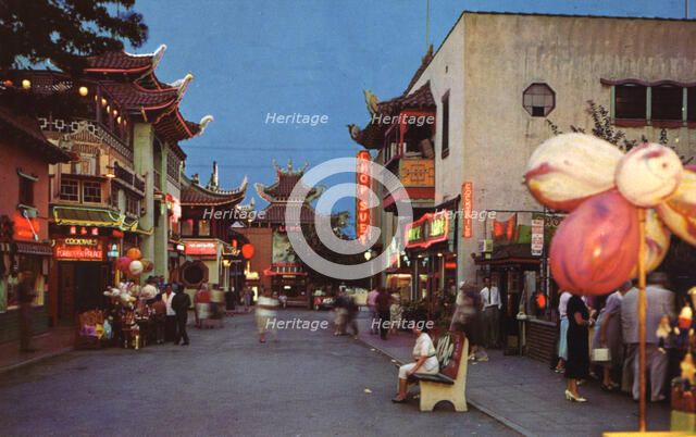 Chinatown, Los Angeles, California, USA, 1956. Artist: Unknown