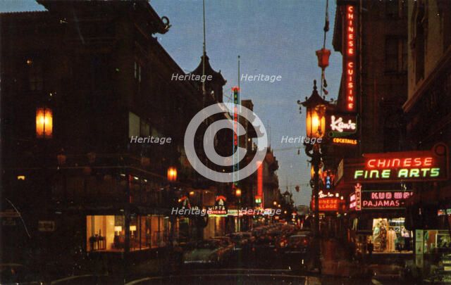 Chinatown, San Francisco, California, USA, 1957. Artist: Unknown