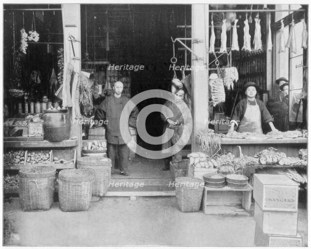 Chinatown, San Francisco, late 19th century.Artist: John L Stoddard