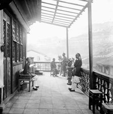 Chinese tea-house, Hong Kong, 1868-1871. Creator: John Thomson