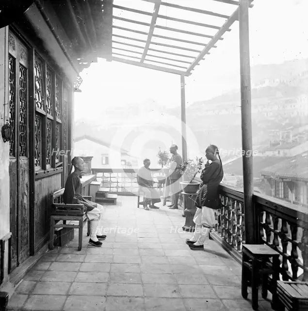 Chinese tea-house, Hong Kong, 1868-1871. Creator: John Thomson.