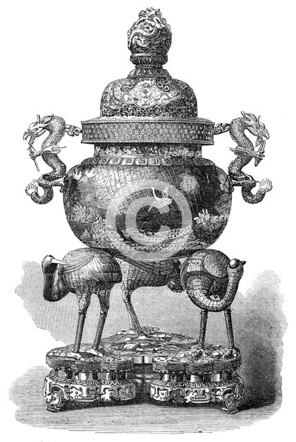 Chinese vase, purchased by the King of the Belgians, 1869. Creator: Unknown.
