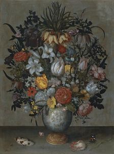 Chinese Vase with Flowers, Shell and Insects, 1609. Creator: Ambrosius Bosschaert the Elder