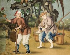 Chinese wallpaper, Wrest Park House, Silsoe, Bedfordshire, c1980-c2017. Artist: Historic England Staff Photographer