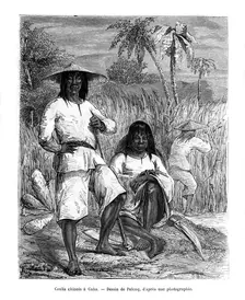 Chinese workers, Cuba, 19th century. Creator: Jules Pelcoq