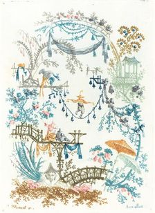 Chinese Arabesque with a Tightrope Walker, c. 1795. Creator: Anne Allen