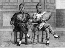 Chinese bankers San Francisco, California, 19th century.Artist: Gustave Boulanger