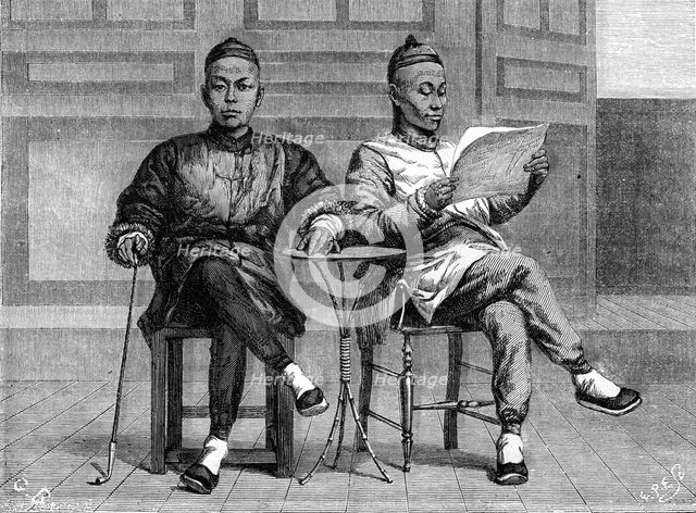 'Chinese bankers', San Francisco, California, 19th century.Artist: Gustave Boulanger