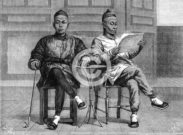 'Chinese bankers', San Francisco, California, 19th century.Artist: Gustave Boulanger