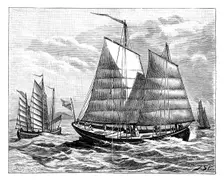 Chinese boats in the Canton river, 19th century