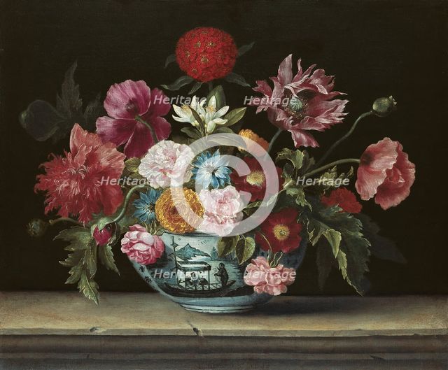 Chinese Bowl with Flowers, 1640. Creator: Jacques Linard.
