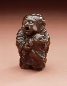 Chinese Boy with Puppy, Mid-19th century. Creator: Unknown