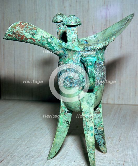 Chinese bronze libation vessel, 12th century BC. Artist: Unknown