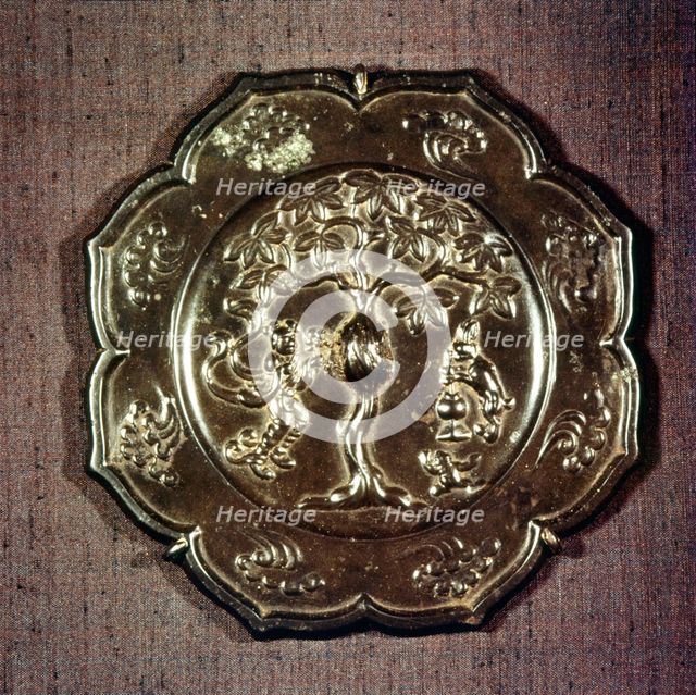 Chinese Bronze Mirror, T'ang Dynasty, 618-906. Artist: Unknown.