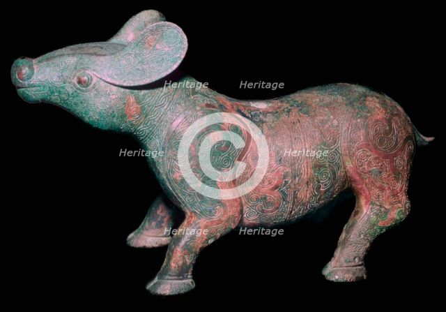 Chinese Bronze Tapir-like animal. Artist: Unknown