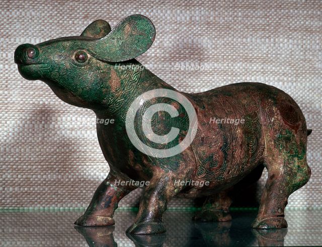 Chinese Bronze Tapir-like animal. Artist: Unknown