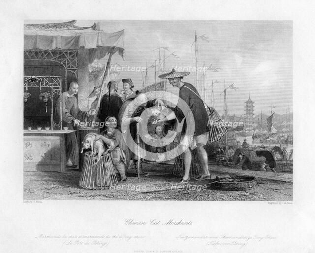 'Chinese Cat Merchants', 19th century.Artist: TA Prior