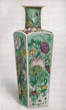 Chinese Club-Shaped Vase. K'Ang Hsi Period 1661-1722, (1928)