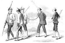 Chinese Criminal led to Execution - from a drawing by a Chinese artist, 1857. Creator: Unknown