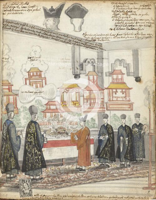 Chinese day of sacrifice in Batavia, 1779-1785. Creator: Jan Brandes.