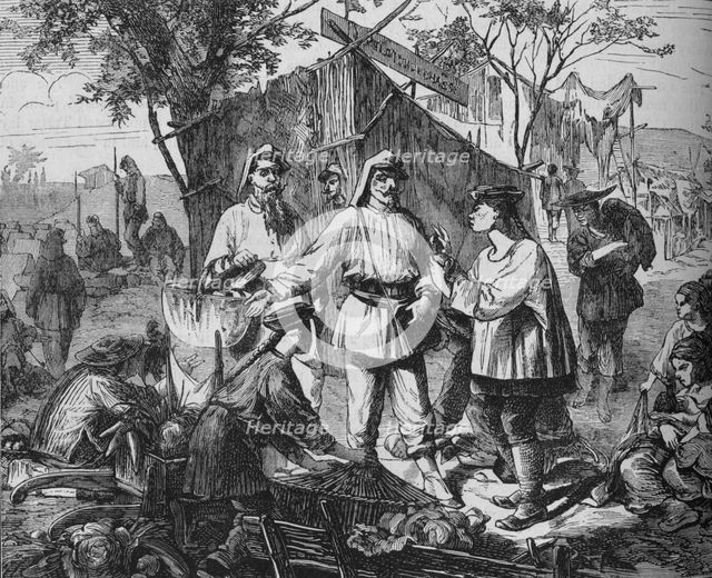 'Chinese Dealers in the Camp of the Allies', c1880. Artist: Unknown.