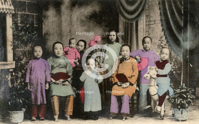 Chinese family, Hong Kong, 20th century. Artist: Unknown