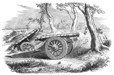 Chinese field gun - from a sketch by our special artist, 1860. Creator: Unknown
