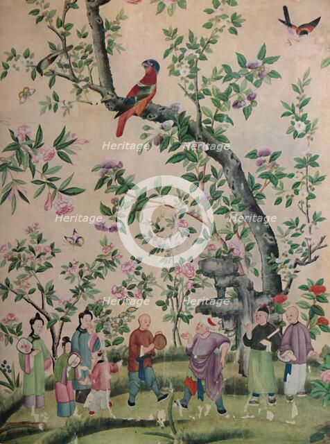 'Chinese Hand-Painted Wall-Paper', 1928. Artist: Unknown.