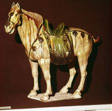 Chinese Horse from a Tomb, T'Ang Dynasty, 7th-10th century
