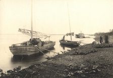 Chinese junks off the coast near the city of Sakhalyan opposite Blagoveshchensk., 1909. Creator: Vladimir Ivanovich Fedorov