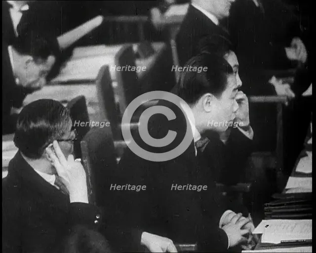 Chinese League of Nations Delegates, 1933. Creator: British Pathe Ltd.