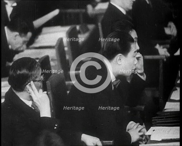 Chinese League of Nations Delegates, 1933. Creator: British Pathe Ltd.